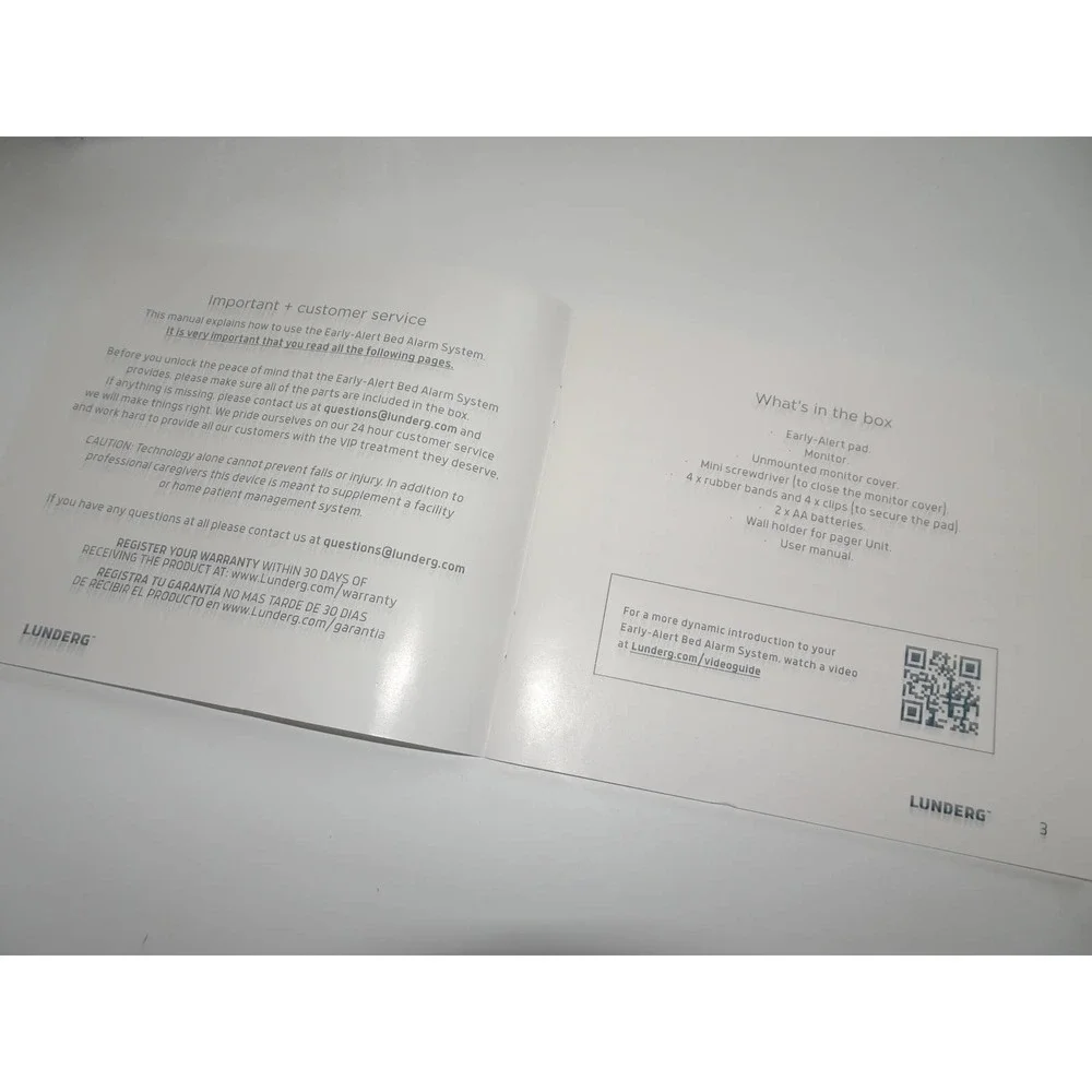 Lunderg Early Alert Bed Alarm System Wireless Bed Sensor Elderly Monitoring Kit - Picture 12 of 15